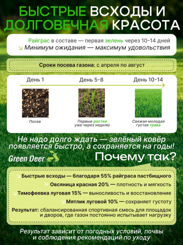 Газон  "Спортивная" 7 кг фото 6