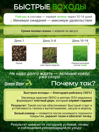 Газон  "Декор Универсал" 10 кг фото 6