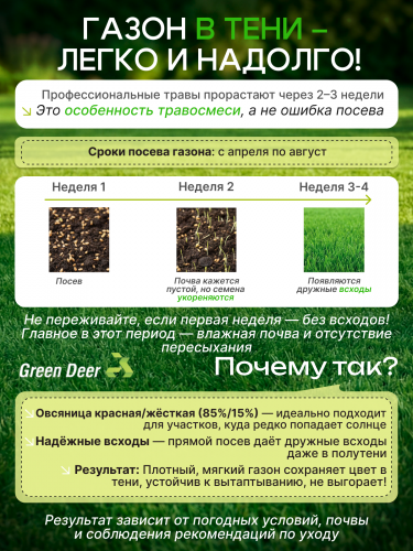 Газон  "Теневая" 10 кг фото 6