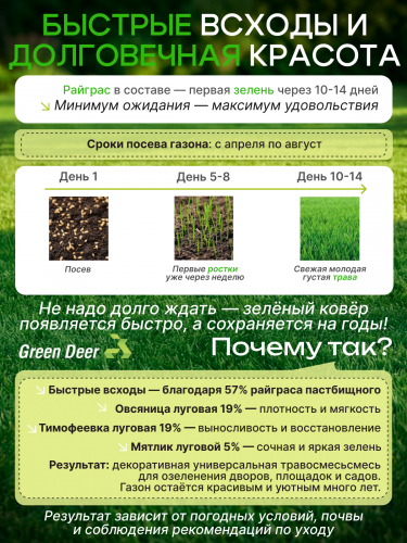 Газон  "Лужайка" 7 кг фото 6